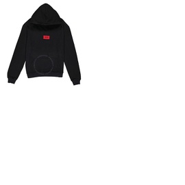 Mens Box Logo Cotton Hoodie In Black 424C-PSS20-0065-BLK