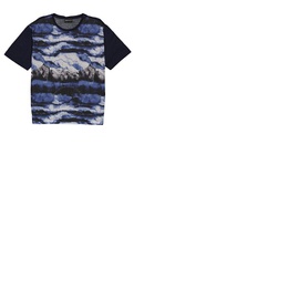 Emporio Armani Mens Abstract Print T-Shirt in Navy Blue 3H1T6T-1JQ3Z-0921