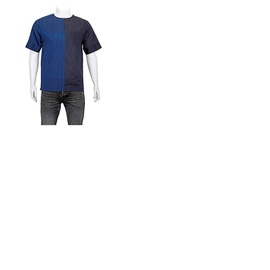 Emporio Armani Mens Navy Mix Fabric Woven T-Shirt W1CFCT-W171C-021
