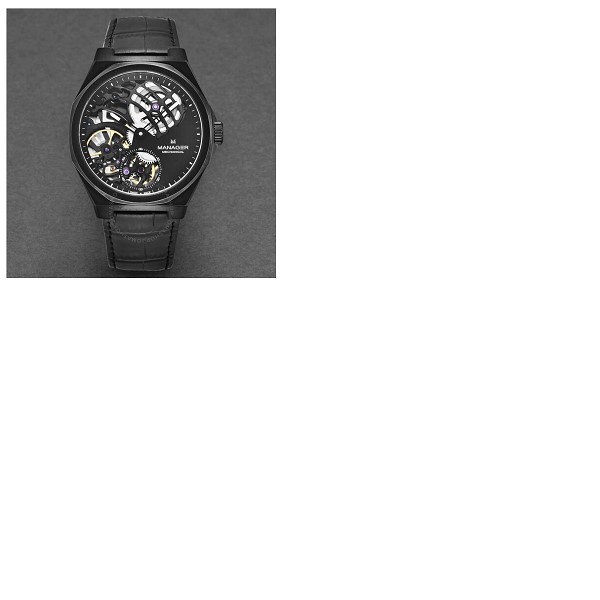 Manager Revolution Hand Wind Black Dial Mens Watch MAN-RM-09-NL