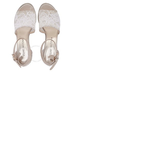  Stuart Weitzman Vienna Lace 75 Wedge Sandals SOHOLACE Vienna Lace WHIT