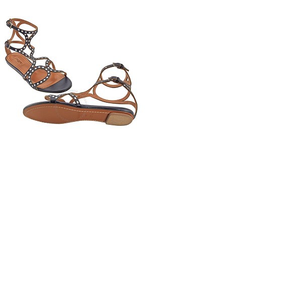  Alaia Ladies Black/White Sandals 3X409CG83 C551