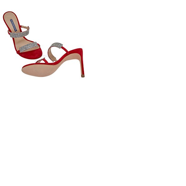  Stuart Weitzman Ladies Razzle 95 Sue Crystal Red Sandals Razzle 95 SUE/CRYSTL FOLLOW RED/CLR