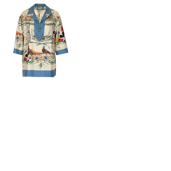 구찌 구찌 Gucci X Disney Silk Shirt 596712 ZADOO 9683