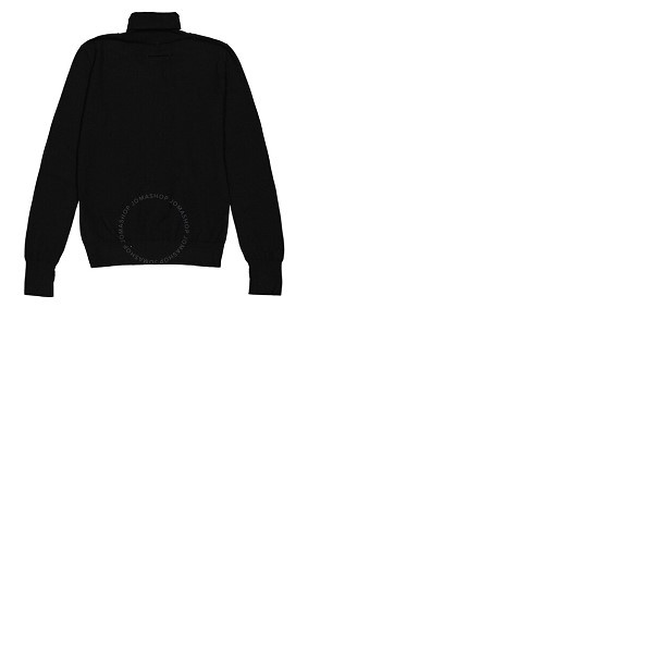 메종마르지엘라 Mm6 메종 마르지엘라 Mm6 메종마르지엘라 Maison Margiela Ladies Black Rip Detail Turtleneck Sweater S62HA0008-S16929-900