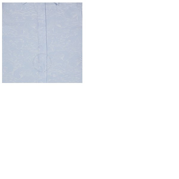  오프화이트 Off-White Waves Cropped Shirt in Light Blue/White OWGA040R20H391233101