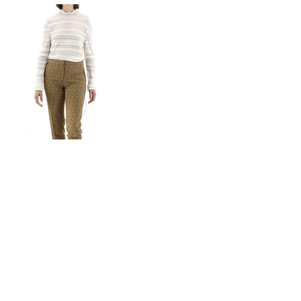 끌로에 Chloe Ladies Wool-blend Lace Knit Turtleneck Top CHC19AMP03570117
