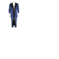 Filles A Papa Ladies Blue Kenny Crepe Hooded Jacket 62089920-27-BLUE
