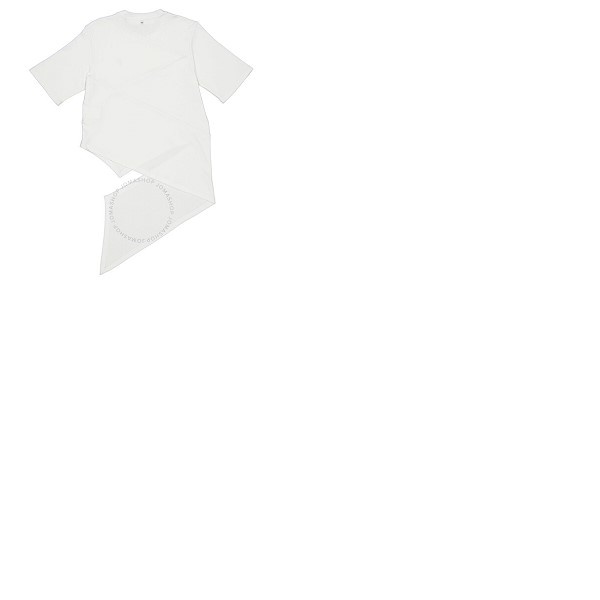  오프화이트 Off-White Asymmetric Short Sleeve T-Shirt in White Blue OWAA077S20JER0010145
