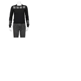 Alaia Ladies Long Sleeve Wool-Blend Openwork Detail Sweater 9H9UG49RM501-C999