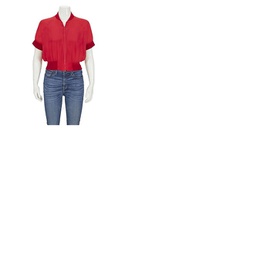 Emporio Armani Ladies Blouson Red Zip Jacket EAV2B03TV2306-RD