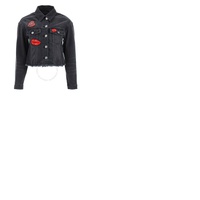 Pinko Ladies Black LI모우 MOUSINE Kiss Denim Jacket 1G17TS-Y82S Z99