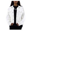 Mm6 메종 마르지엘라 Mm6 메종마르지엘라 Maison Margiela Mm6 Ladies White Cut-out Detail Denim Jacket S52AM0141-S30653-101