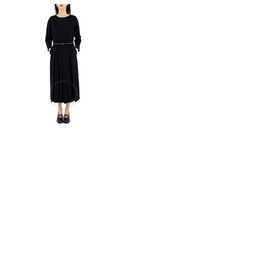맥스마라 Max Mara Ladies Gennaro Three-quarter Sleeve Dress In Black 12260613 006