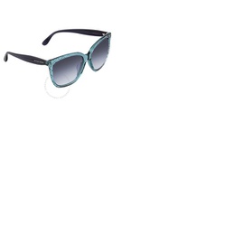 보테가 베네타 Bottega Veneta Blue Gradient Square Ladies Sunglasses BV0252SA 004 55