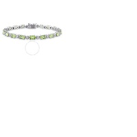 A모우 MOUR 8 4/5 CT TGW Peridot and Diamond Bracelet In Sterling Silver JMS006383