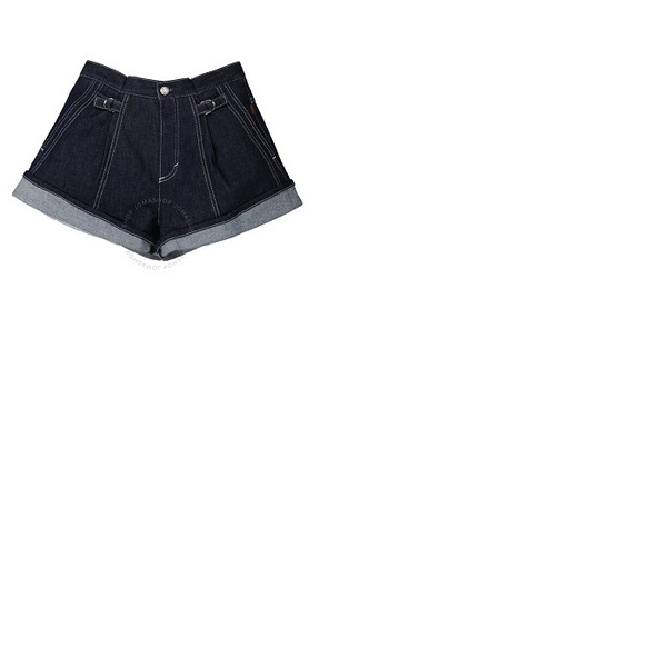 끌로에 Chloe Ladies Blue Recycled Denim Shorts CHC20SDS05151476