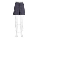 Chloe Ladies Virgin Wool High-waist Plaid Shorts CHC19WSH011694A936
