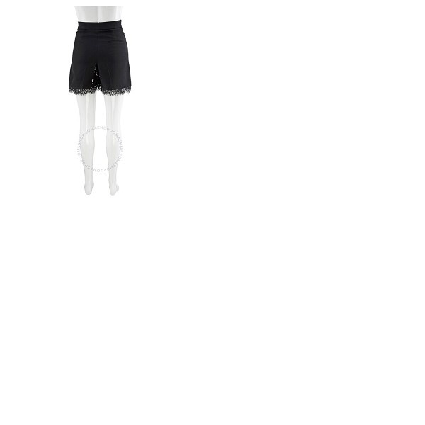 알렉산더 맥퀸 알렉산더맥퀸 Alexander Mcqueen Ladies Black Shorts With Lace Inserts 610470QEAAA-1000