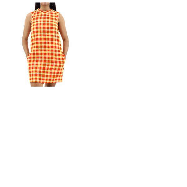 구찌 구찌 Gucci Checkered Tweed Shift Dress 597477 ZACQC 6405