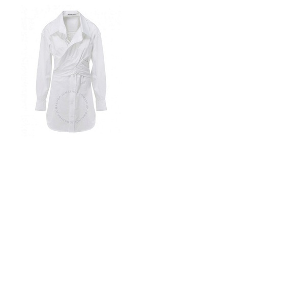 알렉산더왕 알렉산더 왕 Alexander Wang Ladies White Cotton Cross Front Shirt Dress 4WC2226175-100