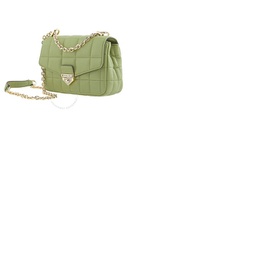 Michael Kors Ladies Soho Small Leather And Chain Shoulder Bag - Light Sage 30H0L1SL1T-378