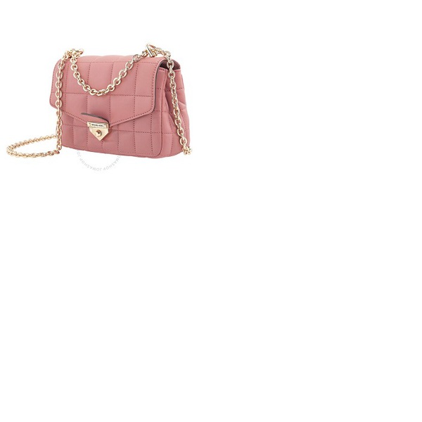마이클 코어스 Michael Kors Ladies SoHo Small Quilted Leather Shoulder Bag - Rose 30H0L1SL1T-622