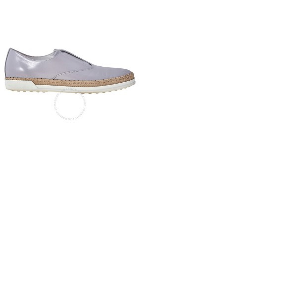 토즈 Tods Womens Espadrilles Leather Slip On Shoes Medium Cement XXW0TV0J9807WRB219