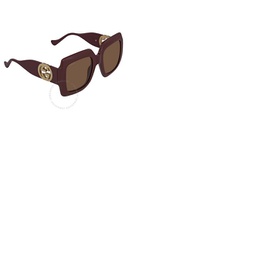 구찌 Gucci Brown Square Ladies Sunglasses GG1022S 007 54