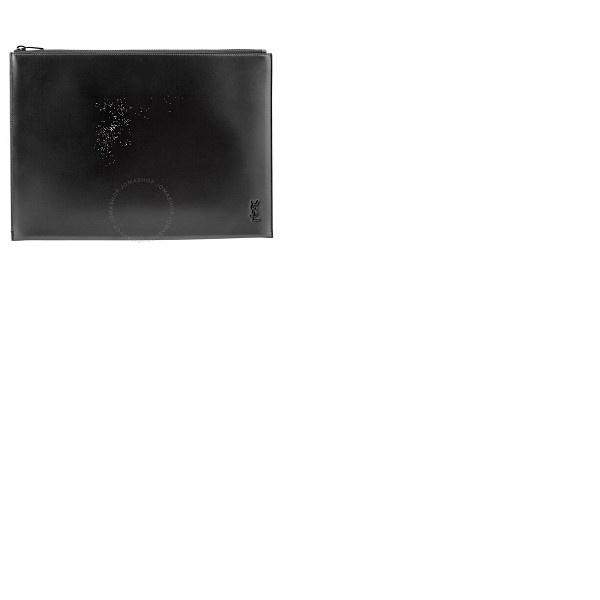 생로랑 생로랑 Saint Laurent Black Matte Leather Tiny Monogram Document Holder 607782 1JB0U 1000