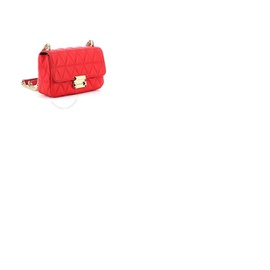 Michael Kors Bright Red Small Sloan Matelasse Leather Bag 30S7GSLL1L-683