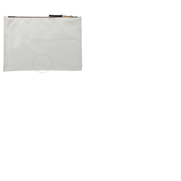 버버리 버버리 Burberry Medium Kingdom Print Cotton Pouch In Chalk White 8010820