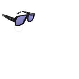 Prada Violet Mirror Internal Silver Browline Mens Sunglasses PR 22YSF 1AB05Q 58