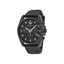 Emporio Armani Sport Chronograph Black Dial Black Canvas Mens Watch AR6051