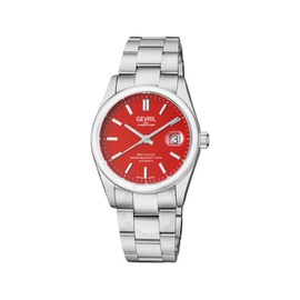 Gevril West Village Automatic Red Dial Mens Watch 48912