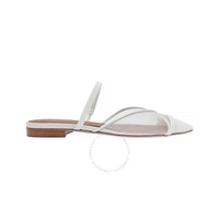 Malone Souliers Ladies White Clio Pointed-Toe Mesh Mule Clio 10-1