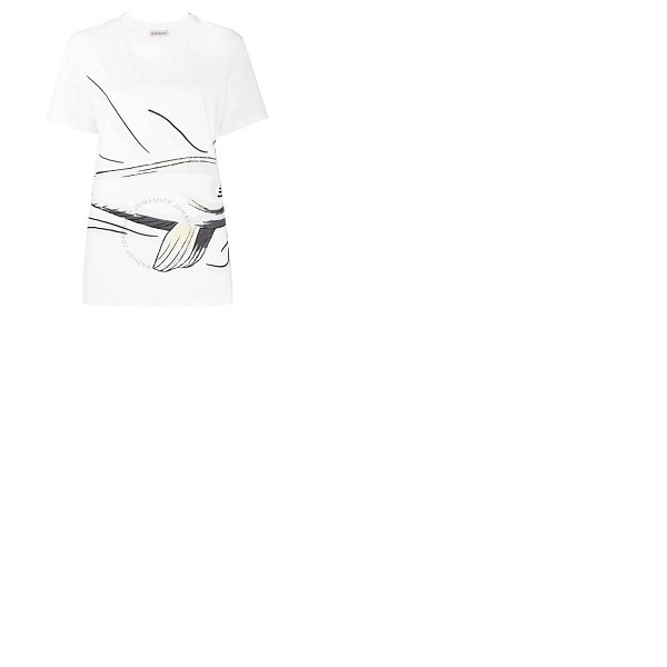 몽클레어 몽클레어 Moncler Ladies Dolphin Embroidered T-Shirt F10938C74910-V8127-033