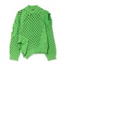 스텔라 맥카트니 Stella Mccartney Ladies Green Fluo Oversized Textured Mesh Sweater 6K0011 3S2326-3801