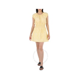 Kenzo Lemon Gingham Snakeskin A-line Mini Dress FC52RO0679S8-39