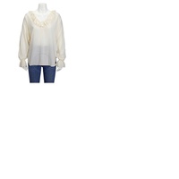 스텔라 맥카트니 Stella Mccartney Ladies Knit Tops Tops White Ruffle Top Cut Shld 526470 SY206 9500
