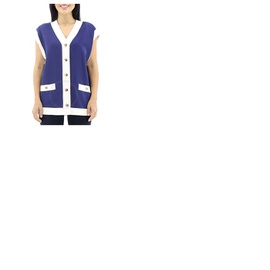 구찌 Gucci Ladies Blue Viscose Cady Vest 602762 ZKR01 4486