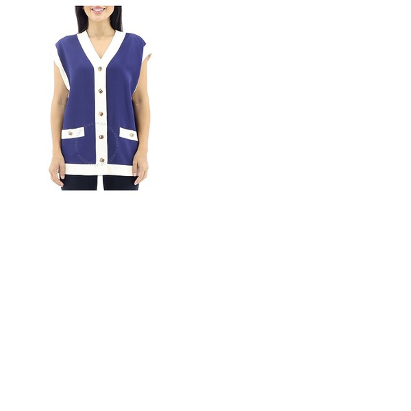 구찌 구찌 Gucci Ladies Blue Viscose Cady Vest 602762 ZKR01 4486