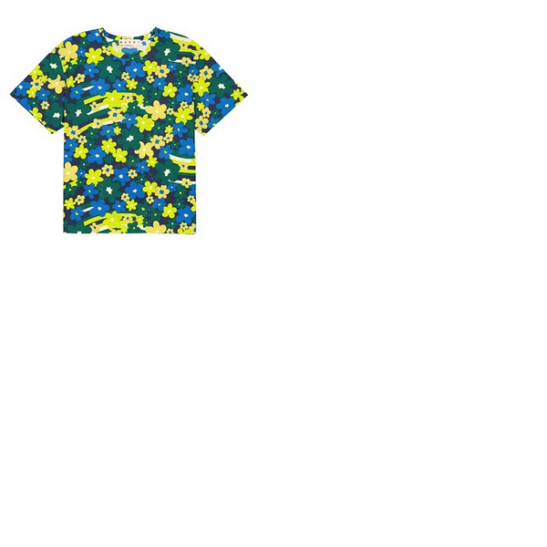 마르니 마르니 Marni Ladies Multicolor Flower Print T-shirt CAMA0402A0 UTCZ72 RFV72