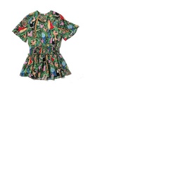 Kenzo Girls Forest Print Cotton Dress K12241-065