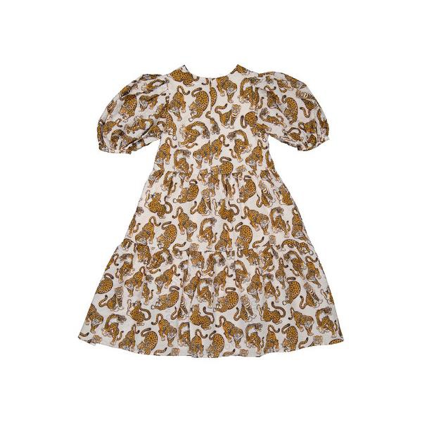  Kenzo Girls Tiered Tiger Print Dress K12240-152