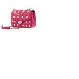 Michael Kors Ladies Wild Berry Soho Small Studded Quilted Patent Leather Shoulder Bag 30H1L1SL1A-542