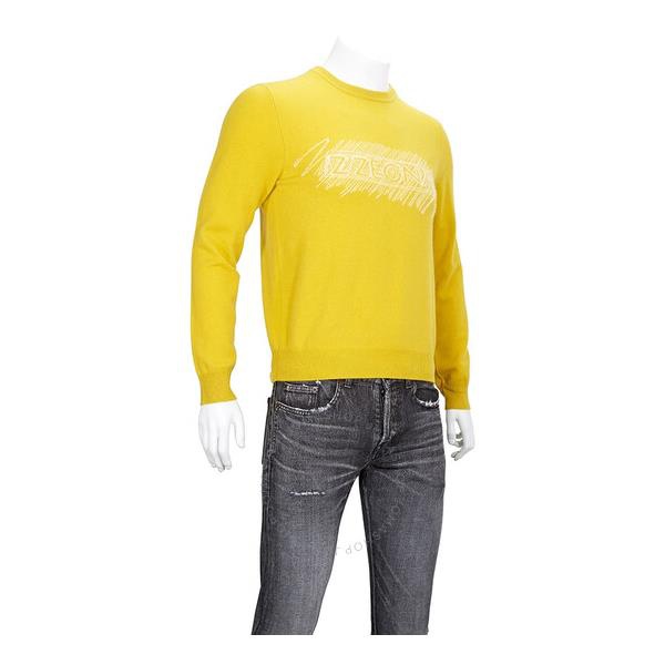  에르메네질도 제냐 Ermenegildo Zegna Mens Sweaters Yellow Crewneck Knitwear VRH26-ZZ110-510