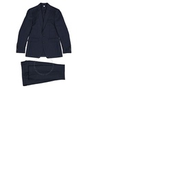 버버리 Burberry Uniform Blue Windowpane Check Wool Classic Fit Suit 8015735