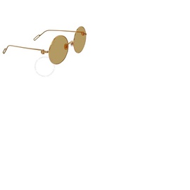 Cartier Yellow Round Ladies Sunglasses CT0156S 004 56