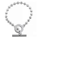 구찌 Gucci Boule Sterling Silver Stripe Beaded Chain Bracelet YBA6027070010
